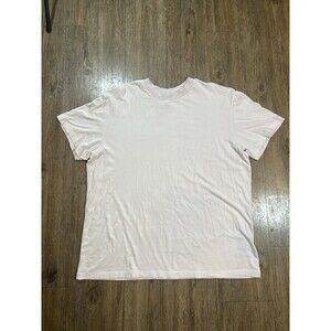 SKIMS Pink Short Sleeve Crew Neck T Shirt Top M Medium Modal Cotton Blend